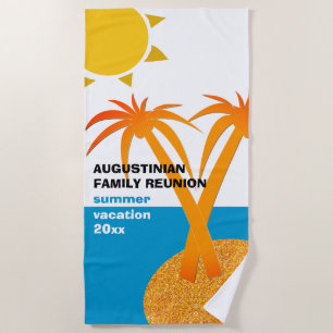 Serviette De Plage Famille Réunion vacances d'été