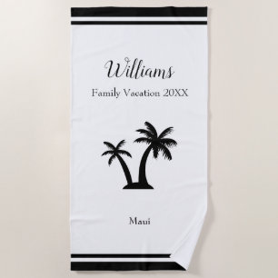 Serviette De Plage Famille Tropical Vacances Palm Tree Keepsaké