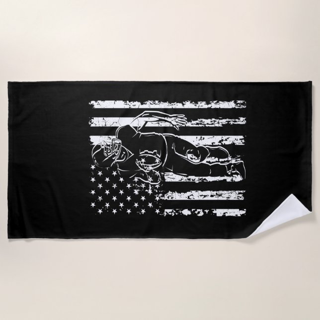 Serviette De Plage Fan de football américain (Devant)