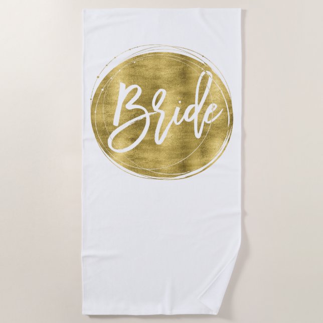 Serviette de plage Faux Gold Bride (Devant)