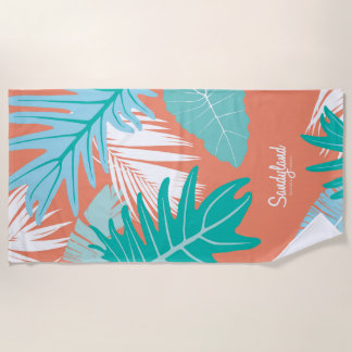 Serviette De Plage Feuille tropical de Sandyland