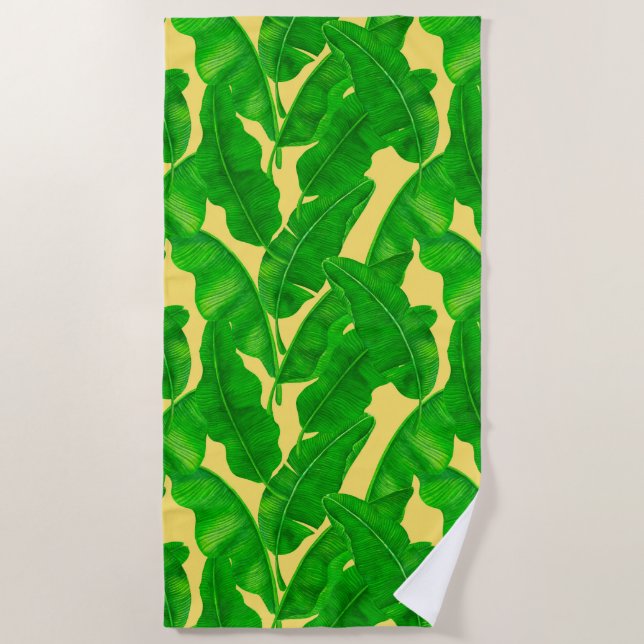 Serviette De Plage Feuilles de bananes (Devant)