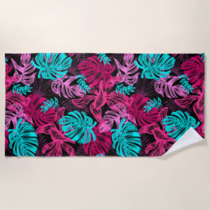 Serviette De Plage Feuilles tropicaux