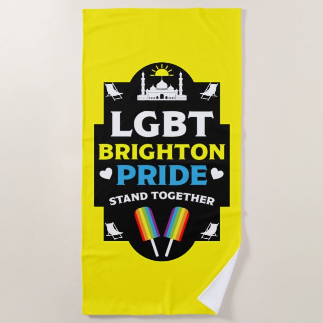 Serviette De Plage Fierté de Brighton et de Hove (Devant)