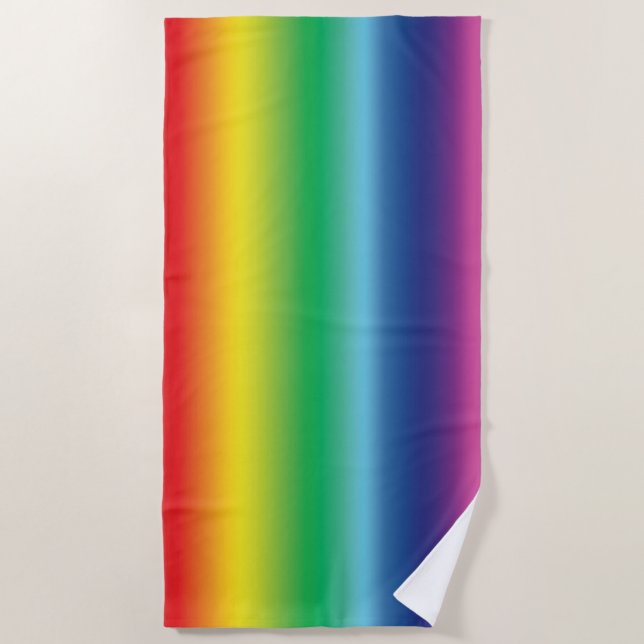 Serviette De Plage Fierté lgbtq lgbt arc-en-ciel quedes couleurs drap (Devant)