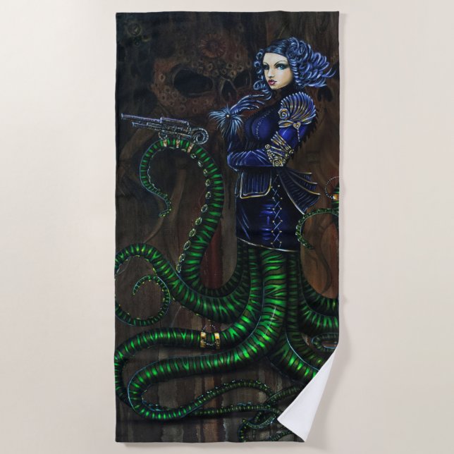 Serviette De Plage Fille d'Octogirl de singularités de Cthulhu (Devant)