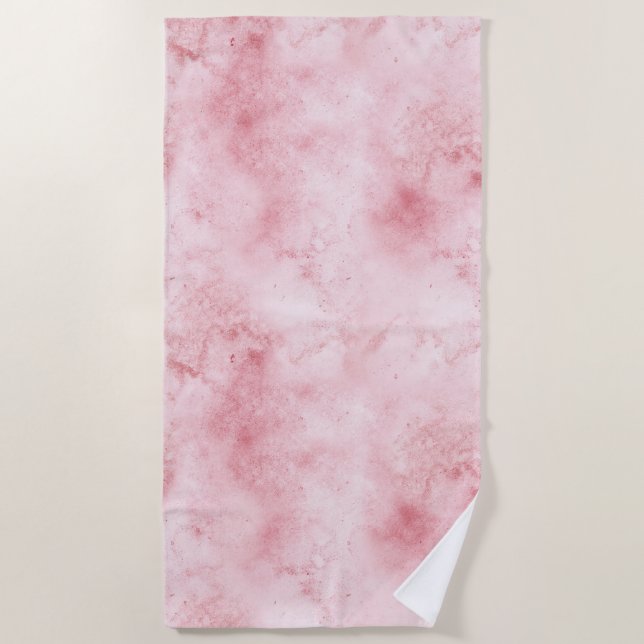 Serviette De Plage Fille rose Abstrait (Devant)