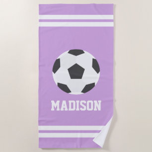 Serviette De Plage Filles de soccer personnalisées