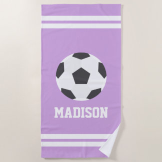 Serviette De Plage Filles de soccer personnalisées