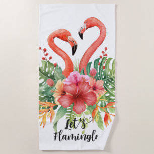 Serviette De Plage Flamingle Flamant rose 