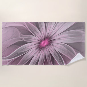 Serviette De Plage Fleur de fantaisie Art abstrait de prune floral fr