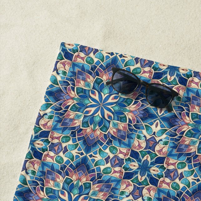 Serviette De Plage Fleur de verre (En situation)