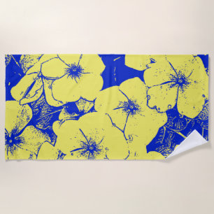 Serviette De Plage Fleurs Abstraites tropicales