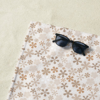 Serviette De Plage Fleurs de marguerite beige esthétique florale Dits