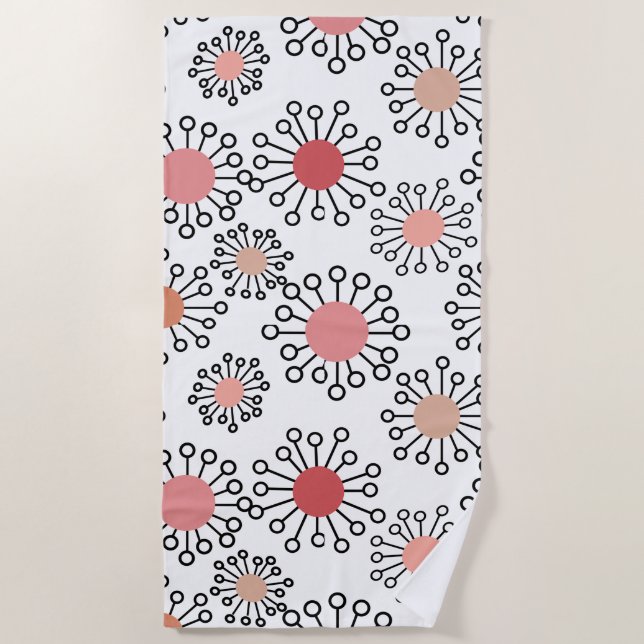 Serviette De Plage Fleurs MCM (Devant)