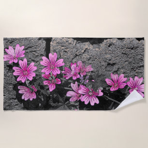 Serviette De Plage Fleurs violettes