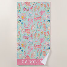 Floral Préppy Océan Vie Marine