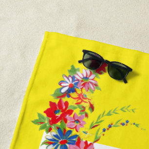 Serviette De Plage Floral vintage