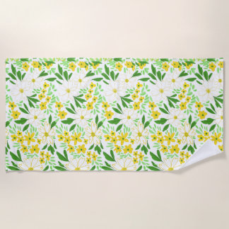 Serviette de plage florale