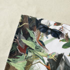 Serviette de plage florale de faune d'oiseaux de
