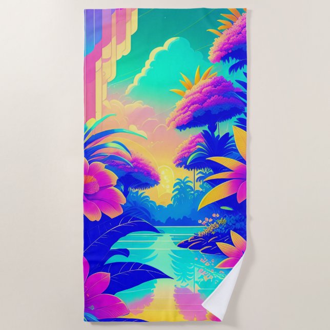 Serviette De Plage Flore tropicale 2 (Devant)