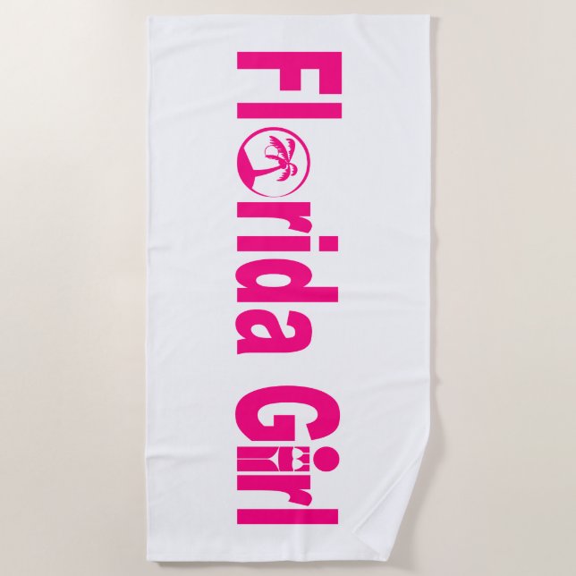 Serviette De Plage Florida Girl Beach Towel (Devant)