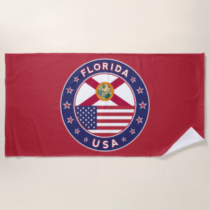 Serviette De Plage Florida, red