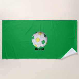 Serviette De Plage Football Brésil