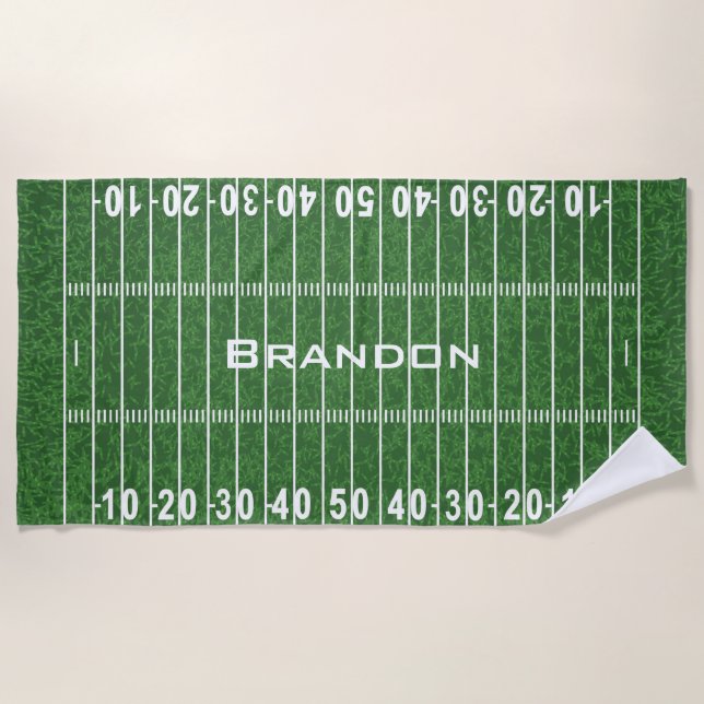 Serviette De Plage Football Field Design Beach Towel (Devant)