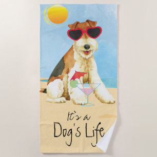 Serviette De Plage Fox Terrier de fil d'été