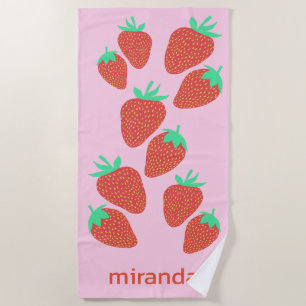 Serviette De Plage Fruité Fruity Fun Fun NOM PERSONNALISÉ