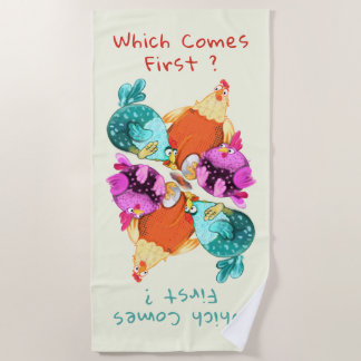 Serviette De Plage Funny Chickens Beach Towel