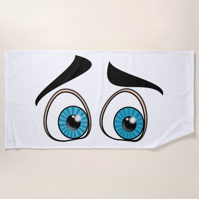 Serviette de plage Funny Eyes (Devant)