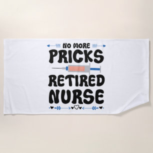 Serviette De Plage Funny Infirmière à la retraite - Soins infirmiers 