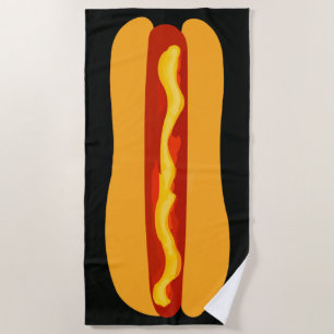 Serviette De Plage Funny Summer Hot Dog