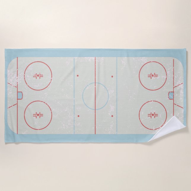 Serviette De Plage Galerie de hockey sur glace Style détendu Graphiqu (Devant)