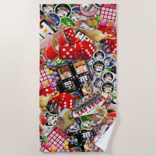 Serviette De Plage Gamblers Delight - Las Vegas Icons