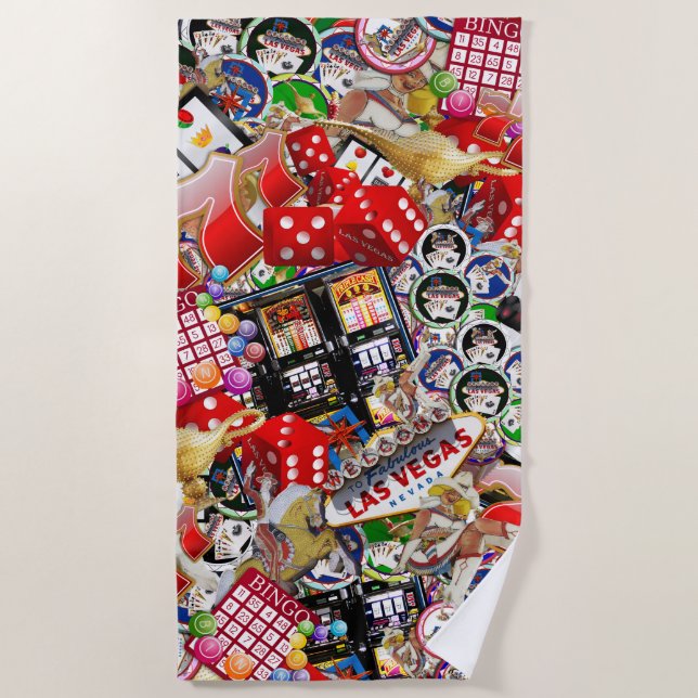 Serviette De Plage Gamblers Delight - Las Vegas Icons (Devant)