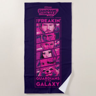 Serviette De Plage Gardiens de la Galaxie Équipe Yeux Gros Plan Graph