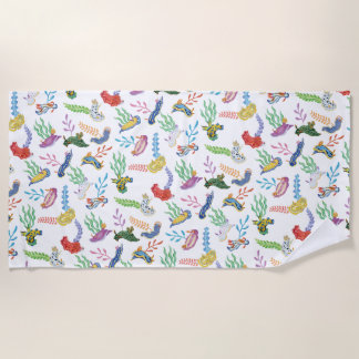 Serviette De Plage Gathering of Nudibranchs | Ocean Art Design