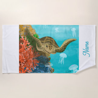 Serviette De Plage GB Beach Towel Sea Turtle