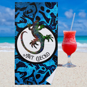 Serviette De Plage Gecko d'art