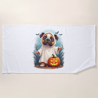 Serviette De Plage Ghost Bulldog Boo