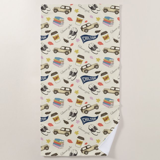Serviette De Plage Gilmore Girls Chilton Fall Pattern (Devant)