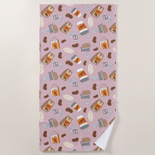 Serviette De Plage Gilmore Girls | Luke's Diner Coffee Motif (Devant)
