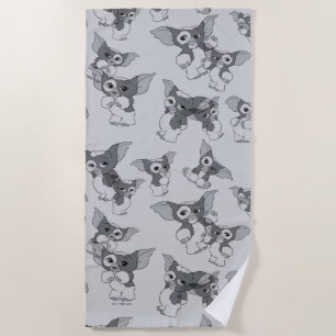 Serviette De Plage Gizmo   Motif noir et blanc
