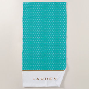 Serviette De Plage Golden Nautical Personalized Beach Towel