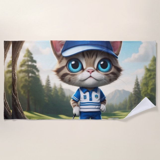 Serviette De Plage Golf Cat (Devant)