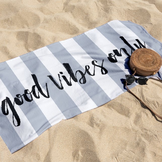 Serviette De Plage Good Vibes uniquement | Gris (Créateur téléchargé)