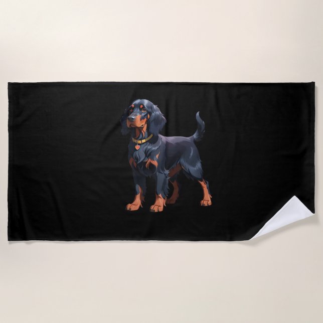 Serviette De Plage Gordon Setter Classic T-Shirt (Devant)